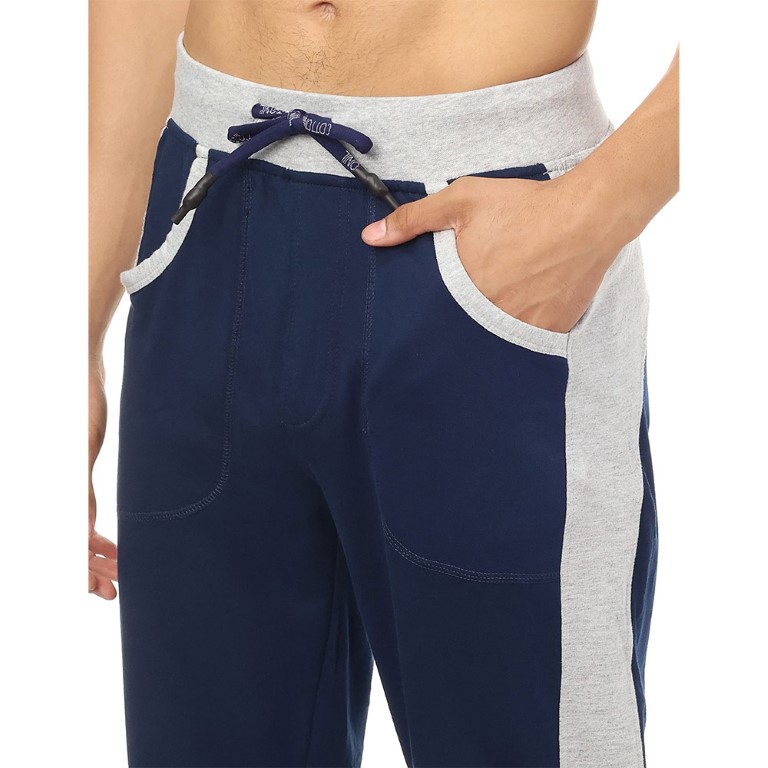 Cottonil بنطلون قطن رجالي - كحلي/رمادي