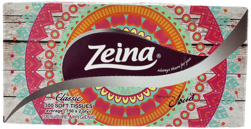 Zeina علبة مناديل زينة 300 منديل - 3 قطع