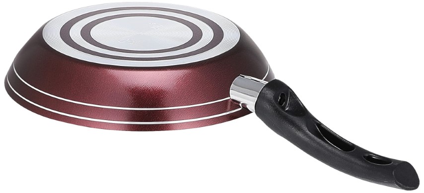 Trueval طاسة قلي - 22 سم - أحمر غامق