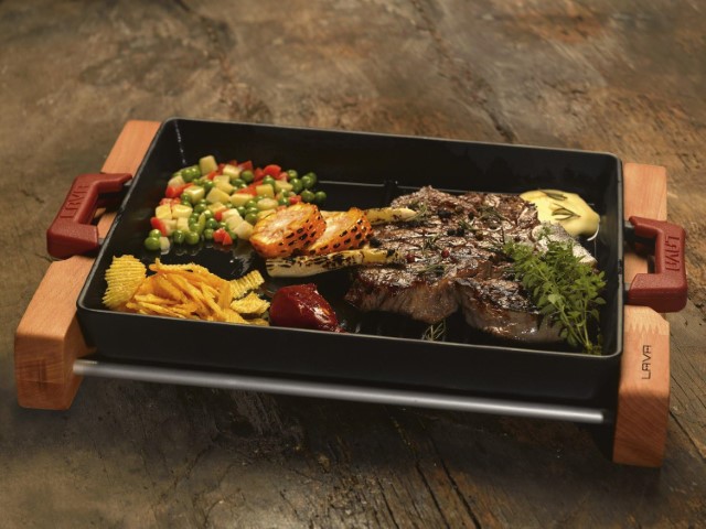 Lava شواية 2 يد سطح مضلع - أسود - ‎LV ECO GT 2632 T3