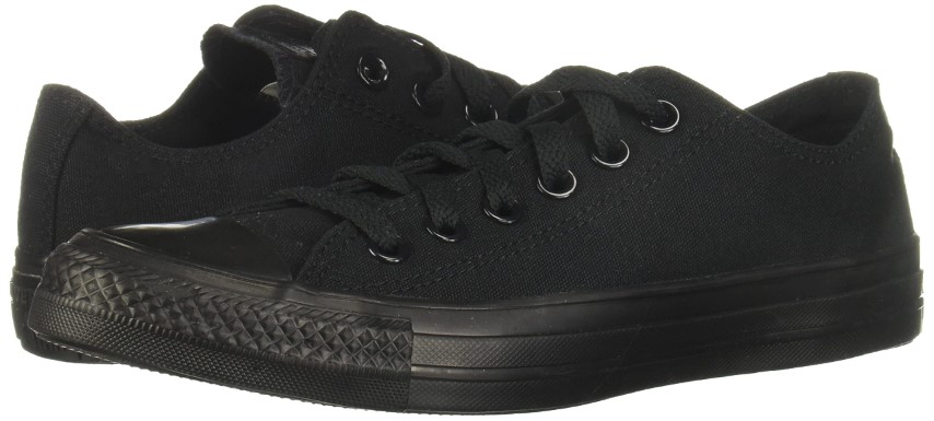 Converse جزمة قماش برباط للأطفال - أسود - 314786C