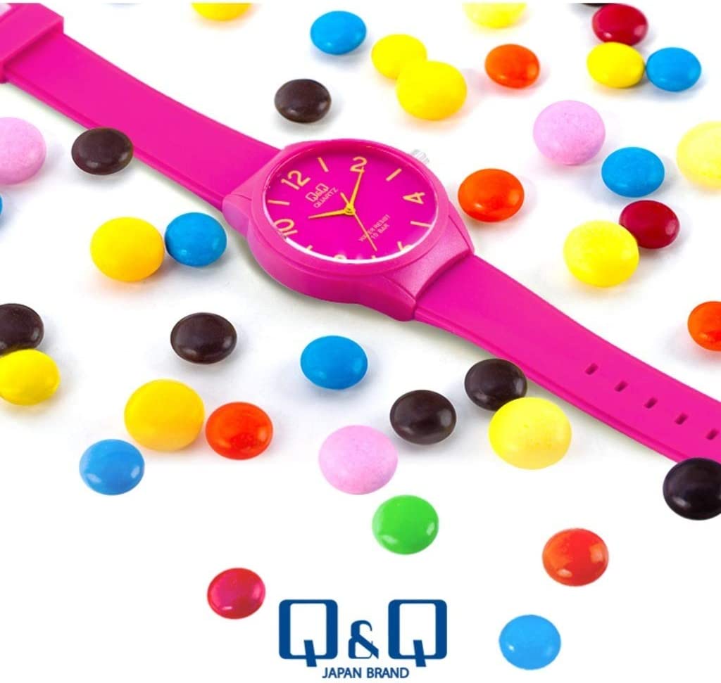Q&Q ساعة حريمي - 40 ملم - بينك VR28J019Y