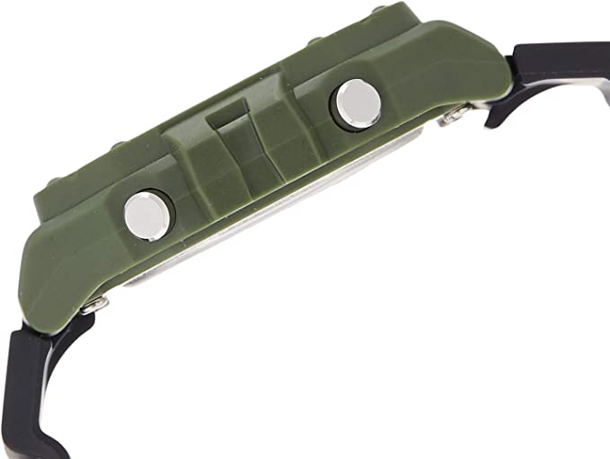 Casio W-218H-3AVDF ساعة رجالي مقاومة للماء - أسود/زيتي