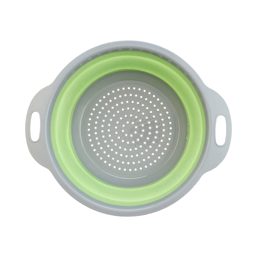 BB مصفاة سيليكون بيد قابلة للطي - أخضر/رمادي