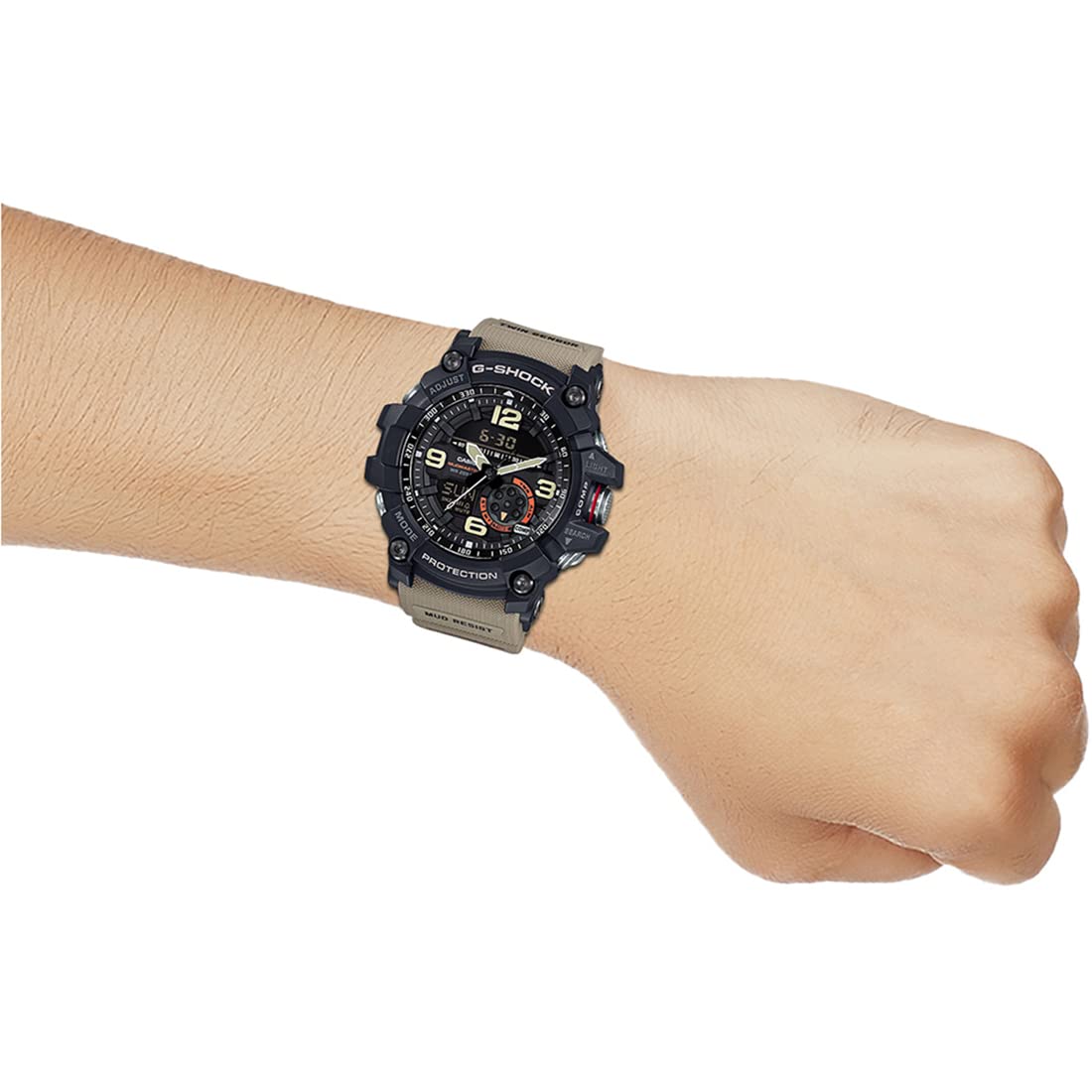 Casio ساعة كاجوال بسوار جلد حريمي - 55 ملم - أسود - GG-1000-1A5DR