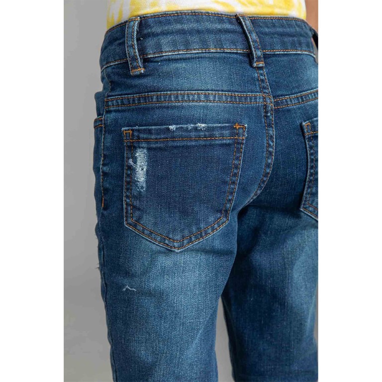 Concrete بنطلون جينز بناتي - أزرق