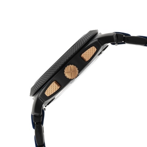 Fossil ساعة كاجوال للرجال - 45 ملم - أسود/أزرق - FS5164