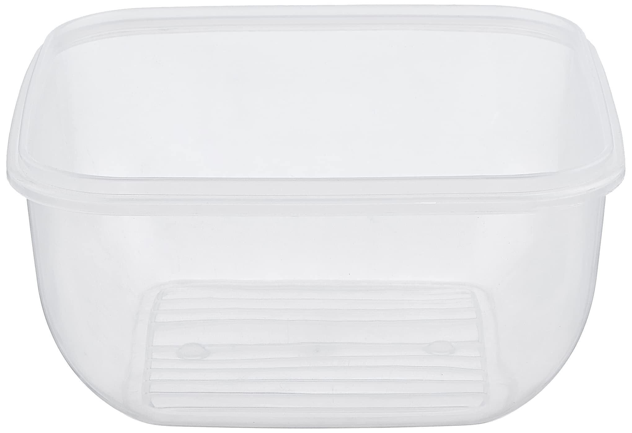 Bager طقم علب بلاستيك - 3 قطع - أزرق/شفاف