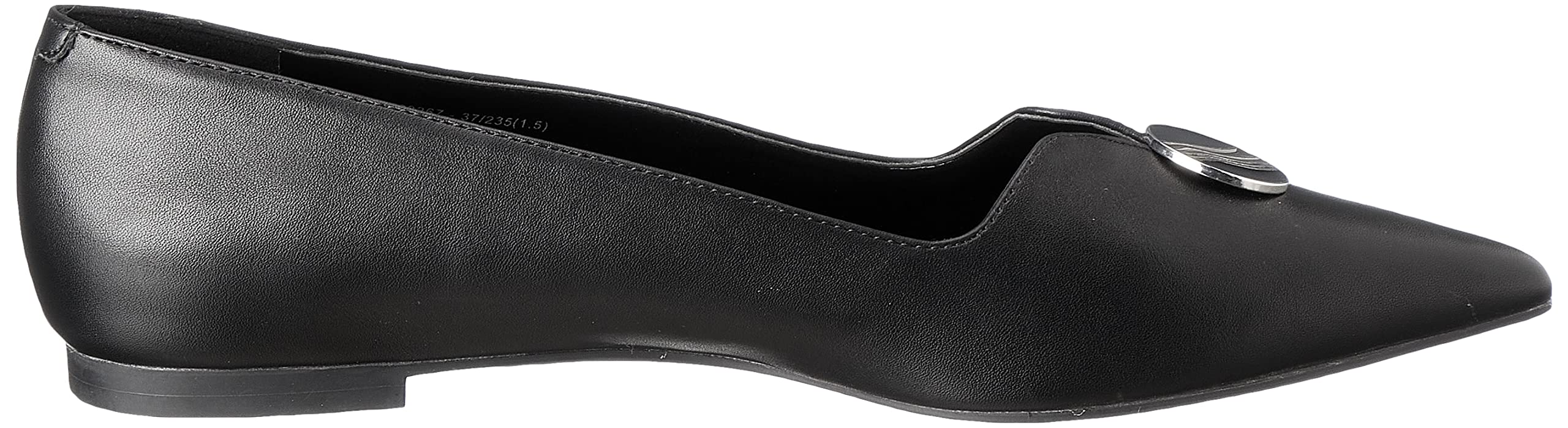 Charles & Keith جزمة باليرينا حريمي فلات - أسود - CK1-70390267