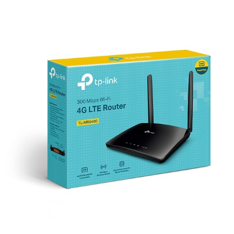 TP-Link راوتر لاسلكي بسرعة 300 ميجابت/الثانية - أسود - TL-MR6400