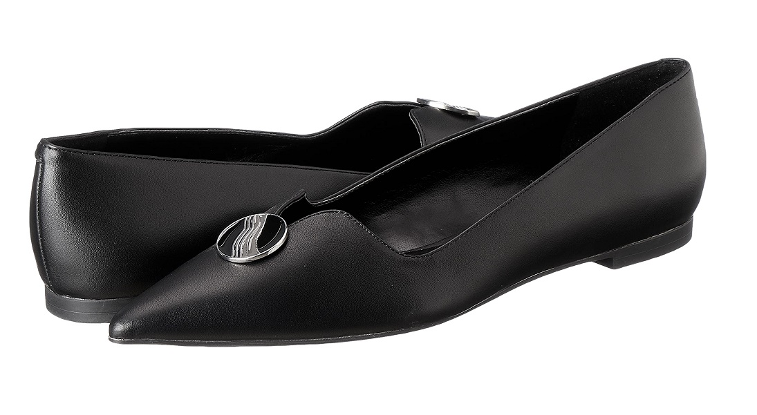 Charles & Keith جزمة باليرينا حريمي فلات - أسود - CK1-70390267