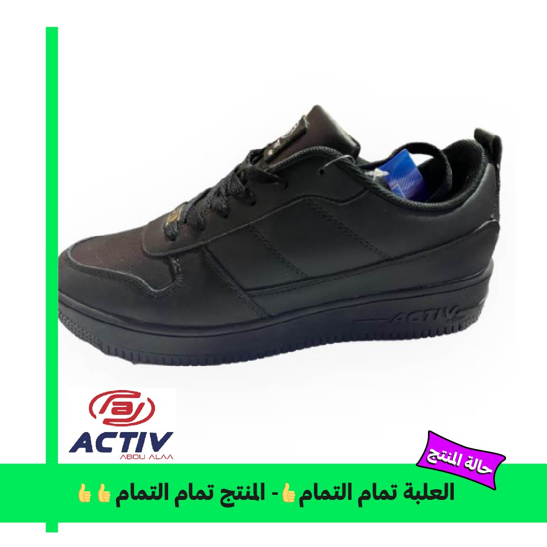 Activ كوتشي رجالي رياضي جلد - أسود 20216482