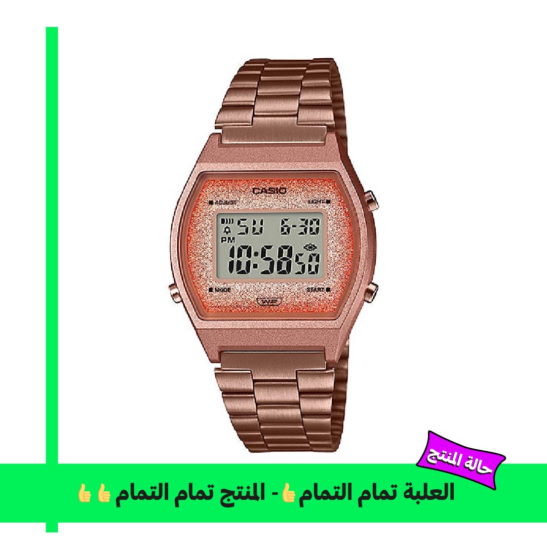 Casio B640WCG-5DF ساعة حريمي - 35 ملم - روز جولد