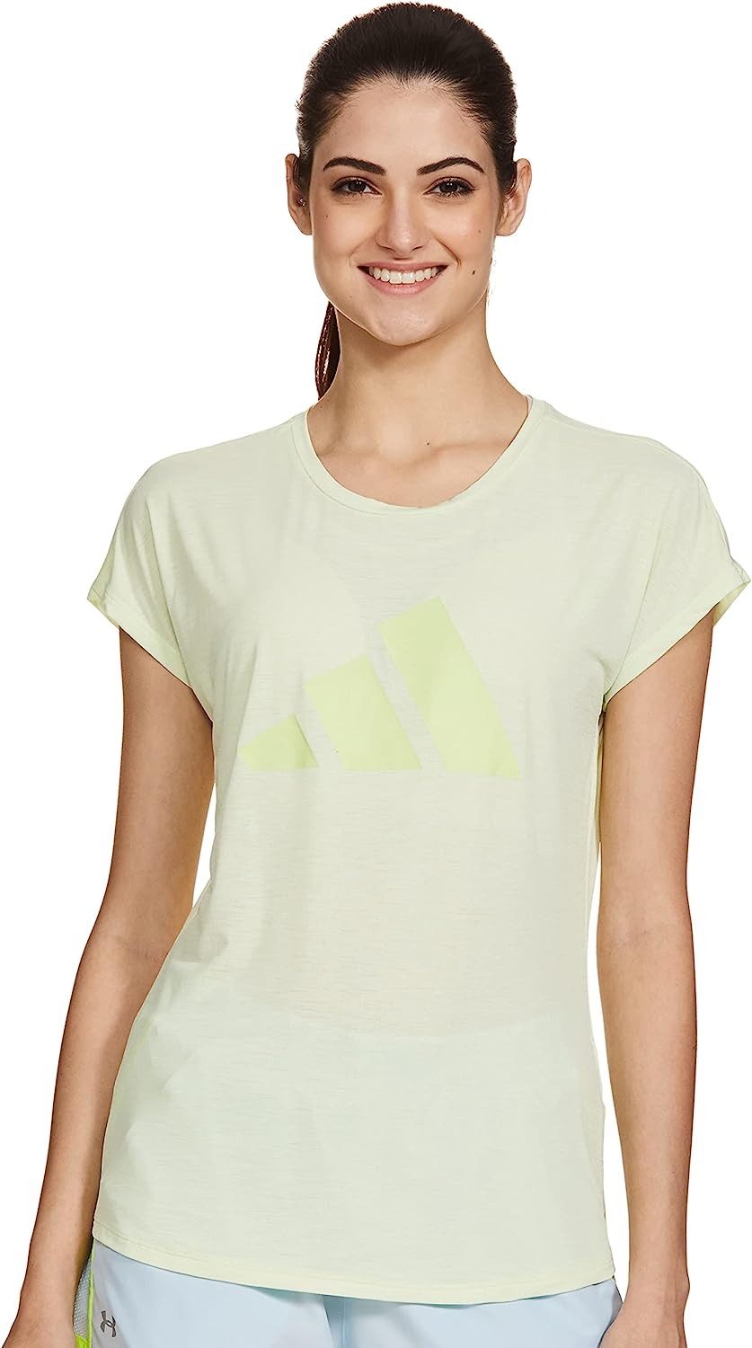 Adidas تيشرت رياضي نص كم حريمي - ليموني - HD9573