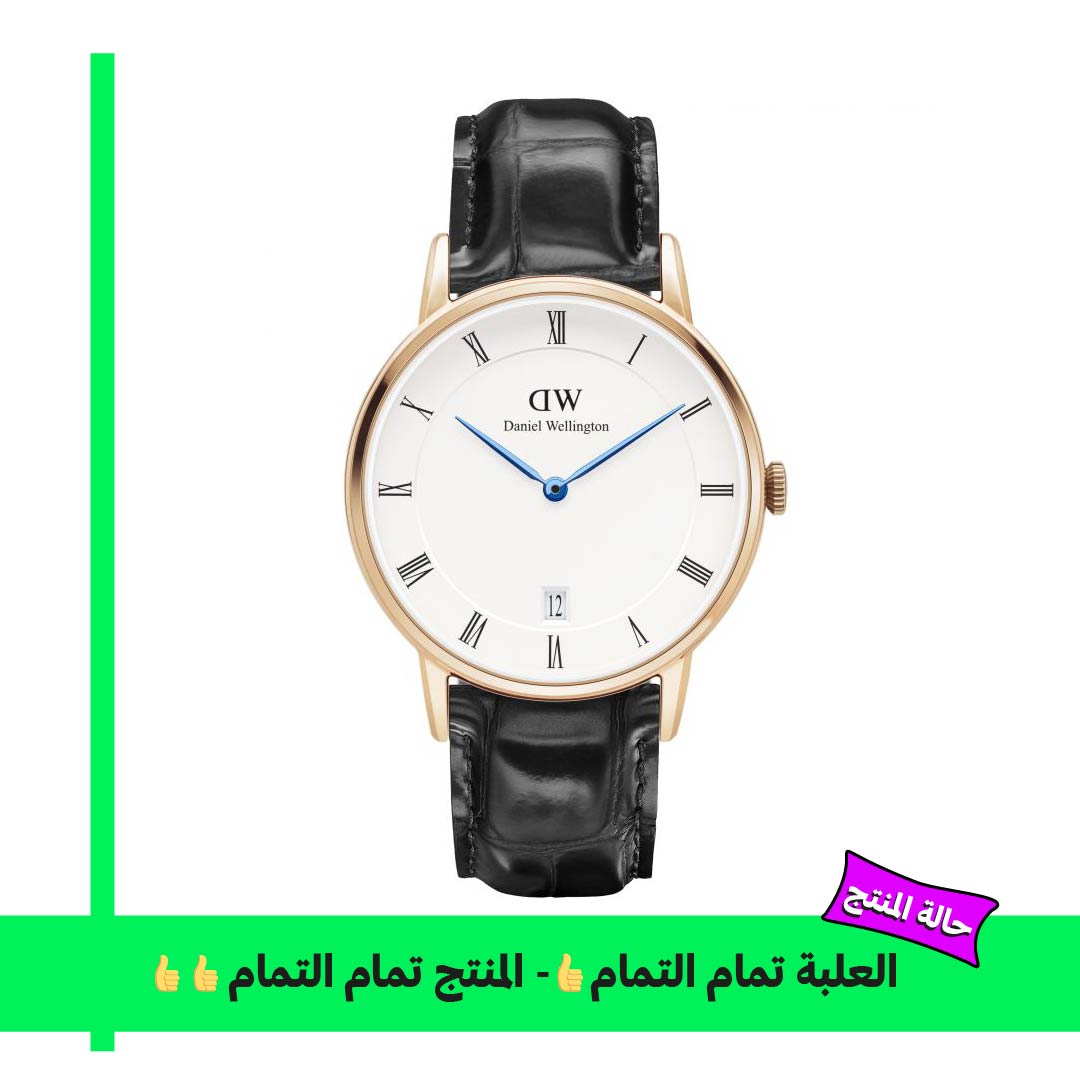 Daniel Wellington ساعة للجنسين - 34 ملم - أسود - DW00100118