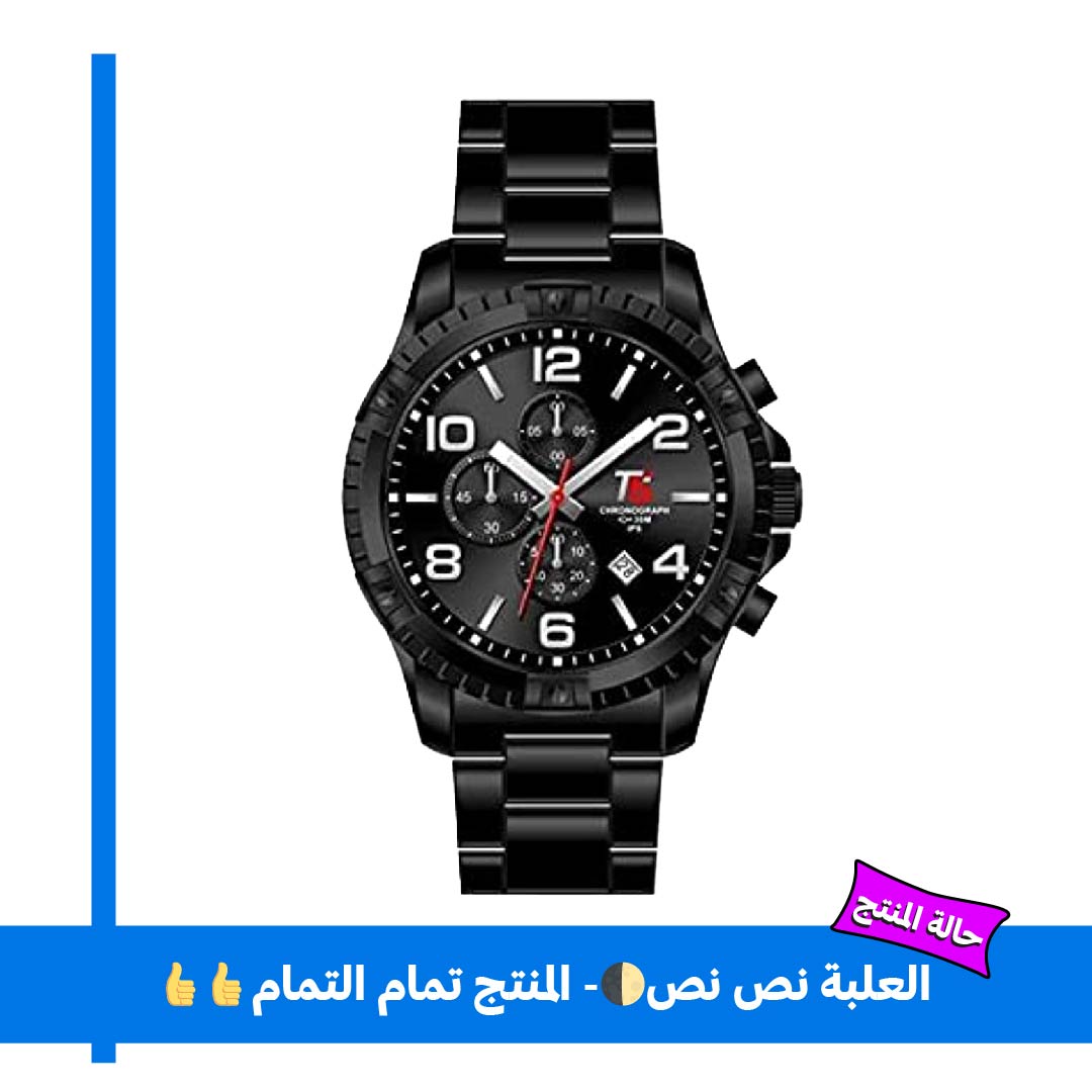 T5 H3394G-C ساعة رجالي - 50 ملم - أسود