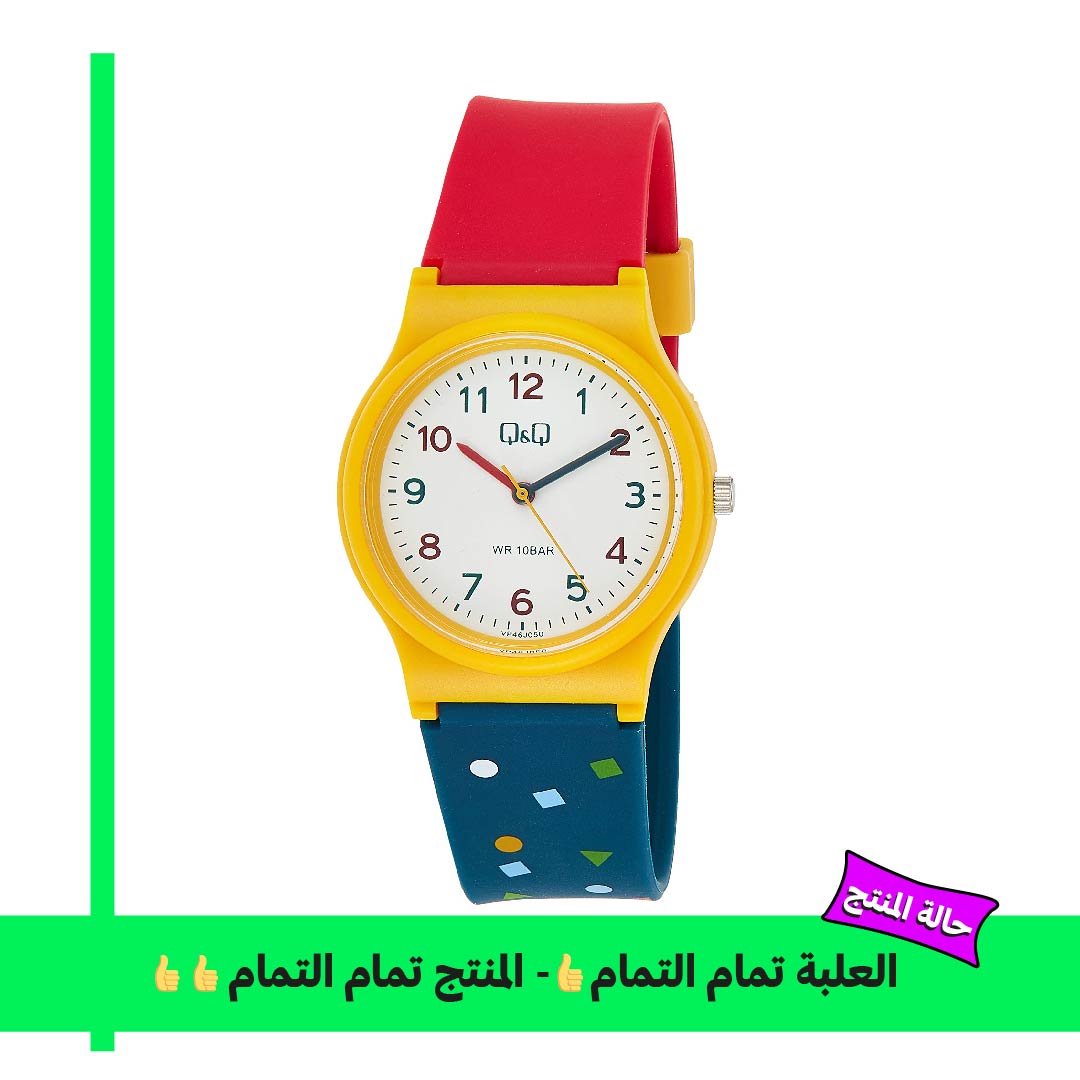 Q&Q ساعة للجنسين - 34 ملم - متعدد الألوان VP46J050Y
