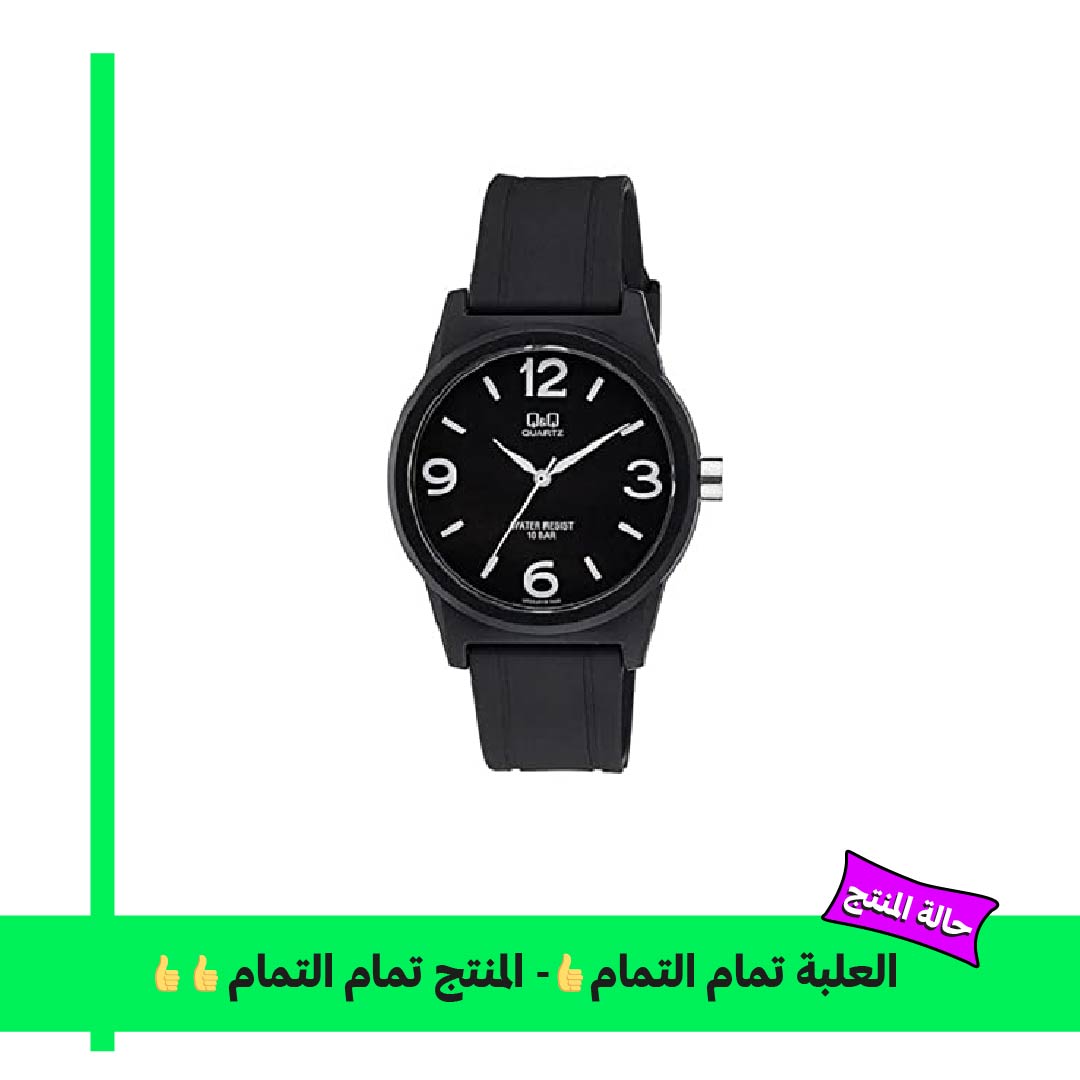 Q&Q VR35J019Y ساعة للجنسين - 40 ملم - أسود