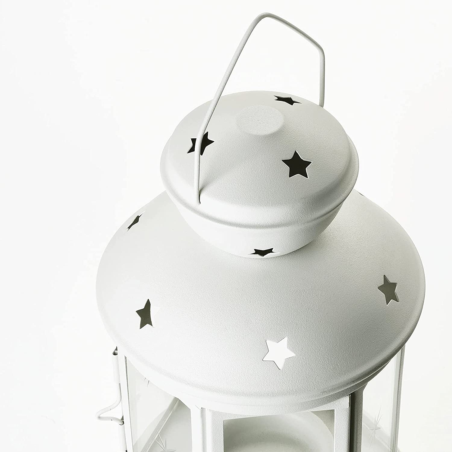 فانوس رمضان معدن - 22 سم - ابيض