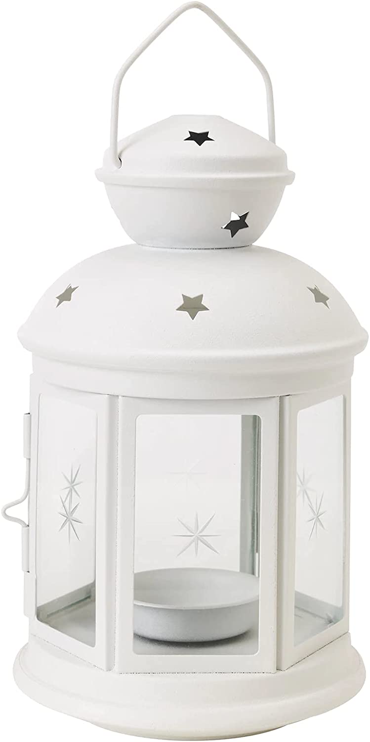 فانوس رمضان معدن - 22 سم - ابيض