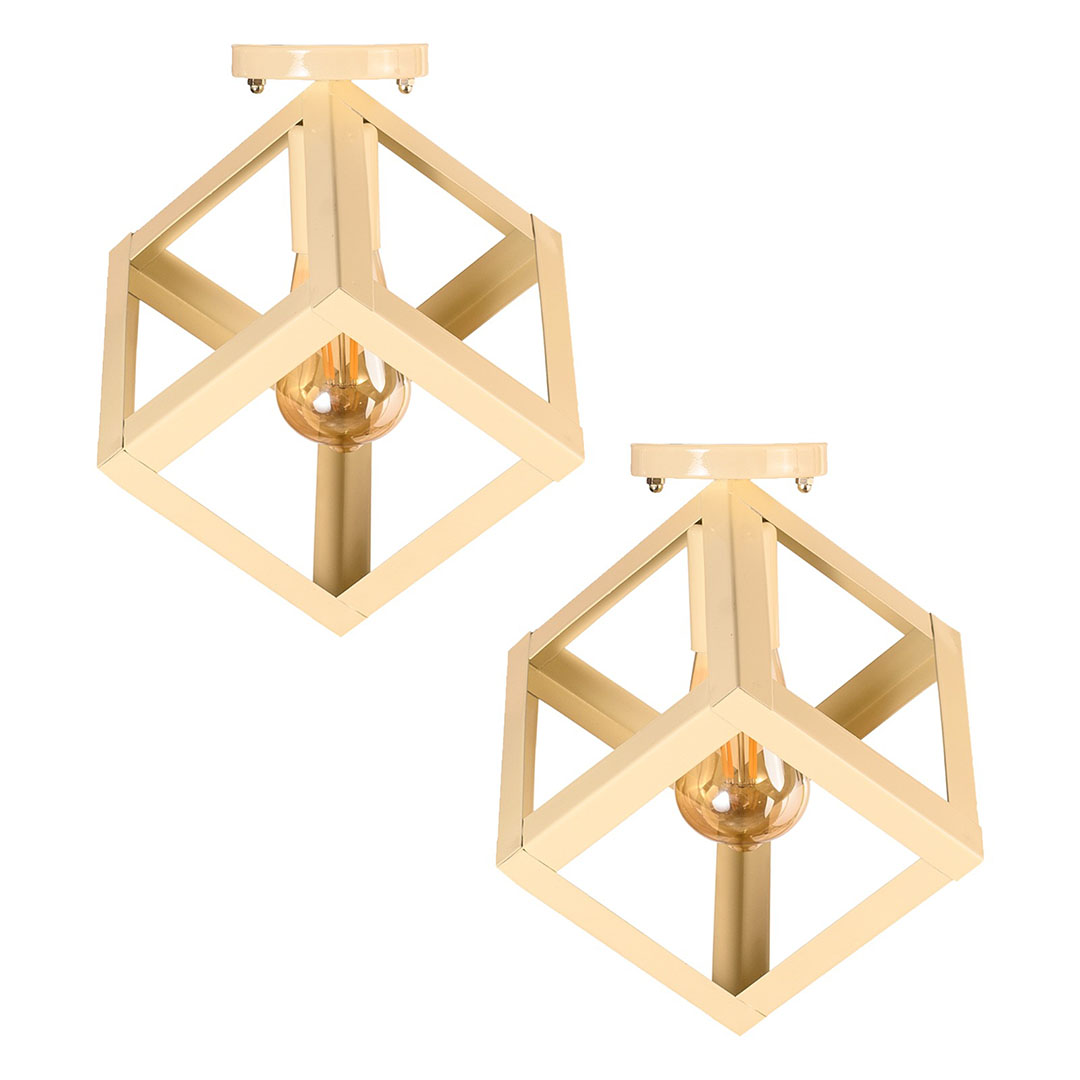 دلاية فردي مودرن معدن - 2 قطعة - بيج - RL-BUN-CB-024