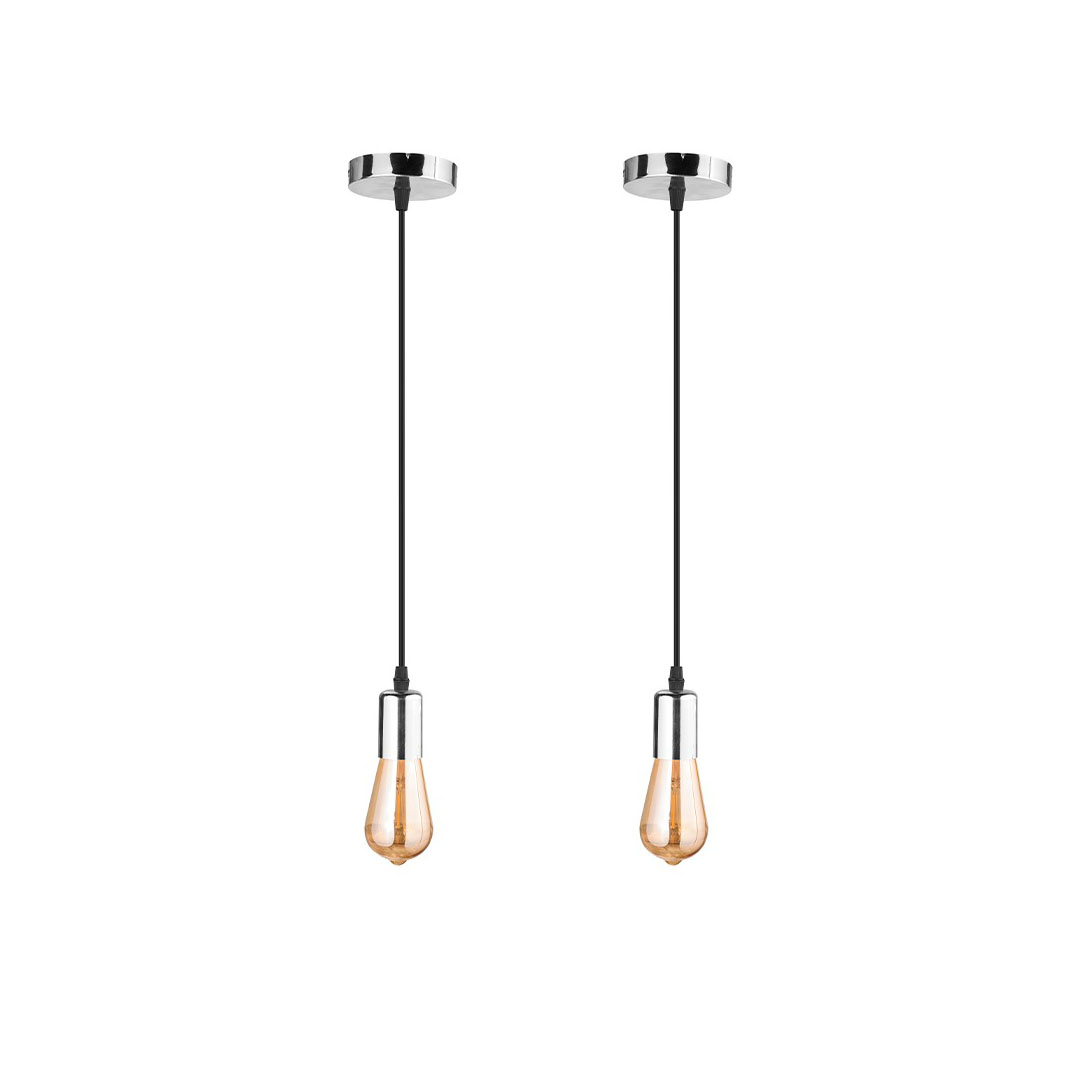 دلاية كبل فردى لجميع الاستخدامات مودرن بلاستيك - 2 قطعة - سيلفر - RL-BUN-CP-031