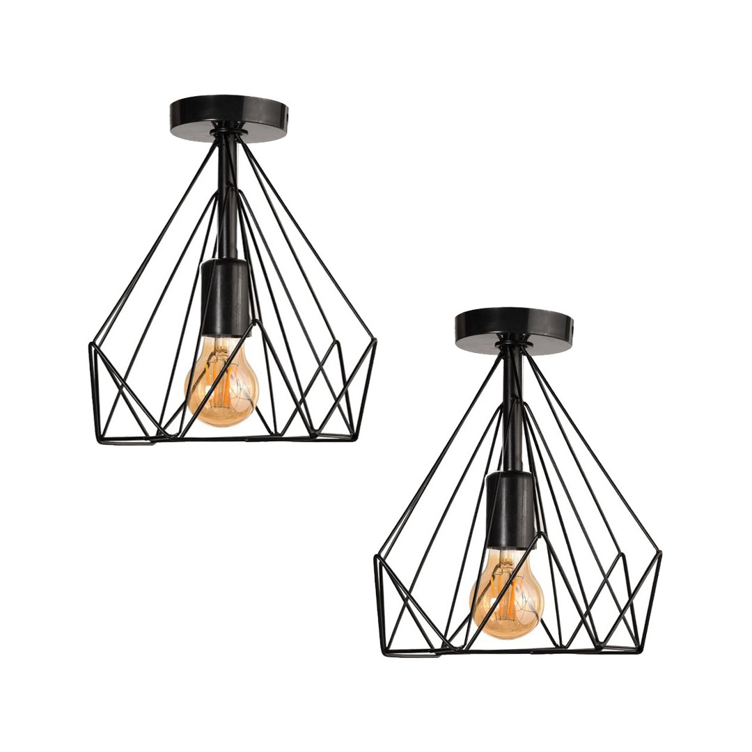 دلاية فردي مودرن معدن - 2 قطعة - اسود - RL-BUN-KR-075