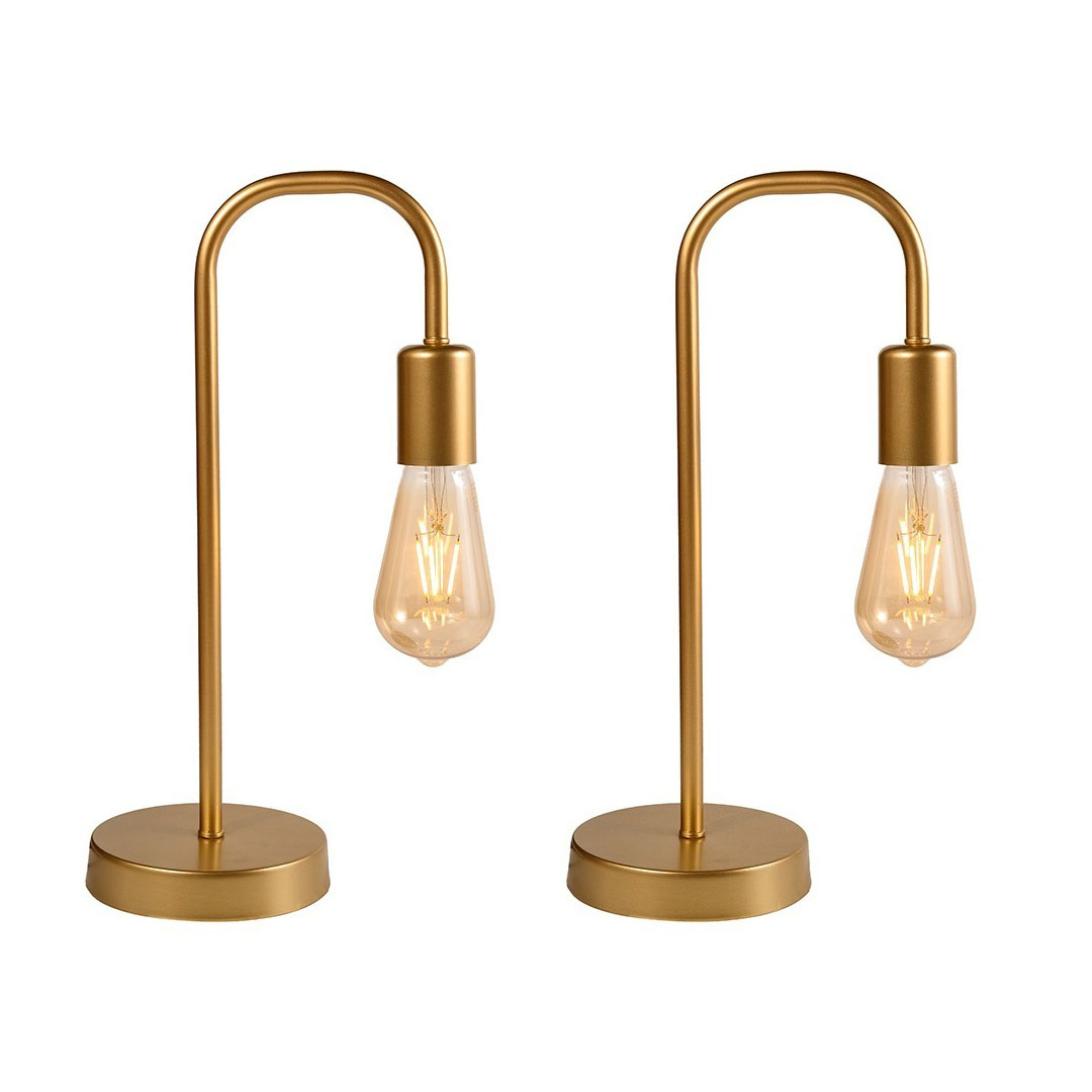 اباجورة سيمبل مودرن معدن - دهبى - RL-BUN-TL-B-068