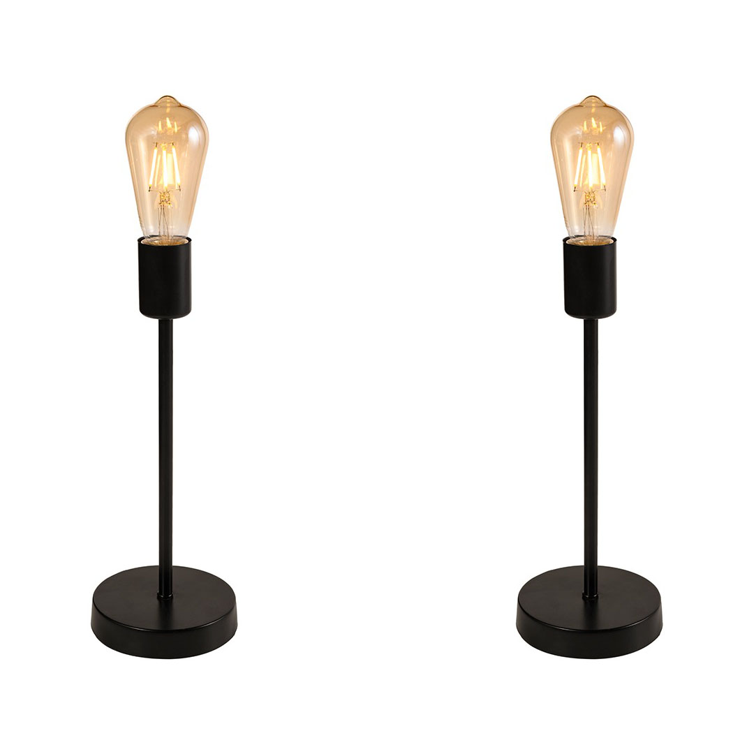 اباجورة سيمبل مودرن معدن - اسود - RL-BUN-TL-B-072