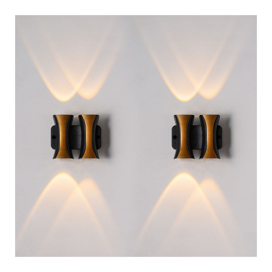 اب داون لغرفة المعيشة او غرفة النوم مودرن بلاستيك - اسود/دهبى - RL-BUN-UD-A-070