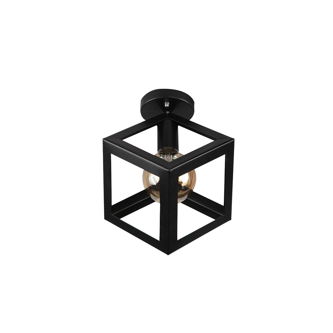 مصباح سقف بدون سلك - أسود