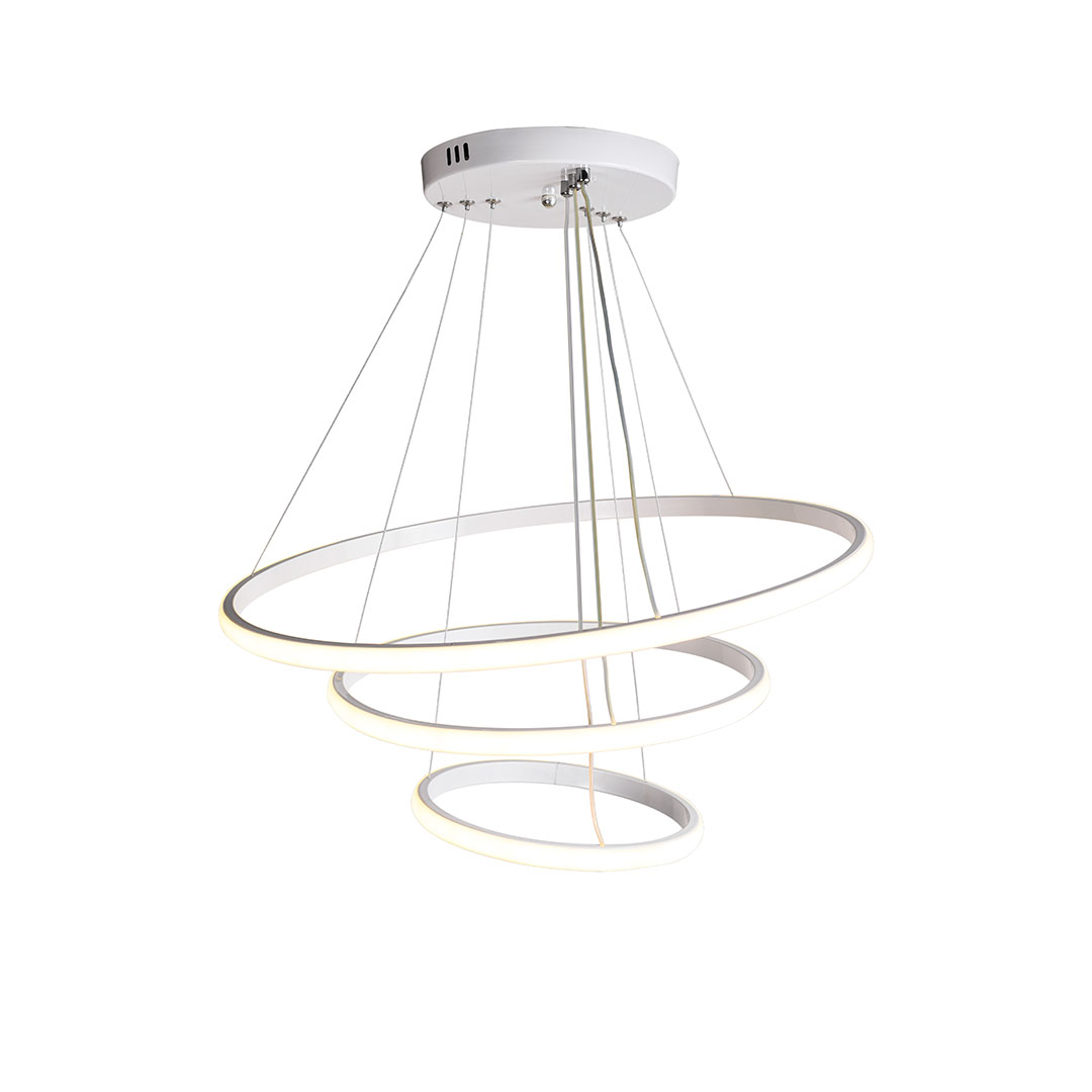 نجفة ليد 3 اضاءة مودرن معدن - ابيض - RL-CH-L-001