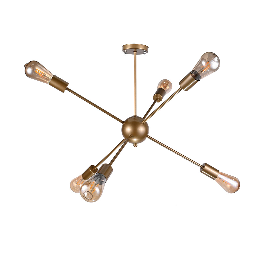 نجفة سداسية مودرن - ذهبي