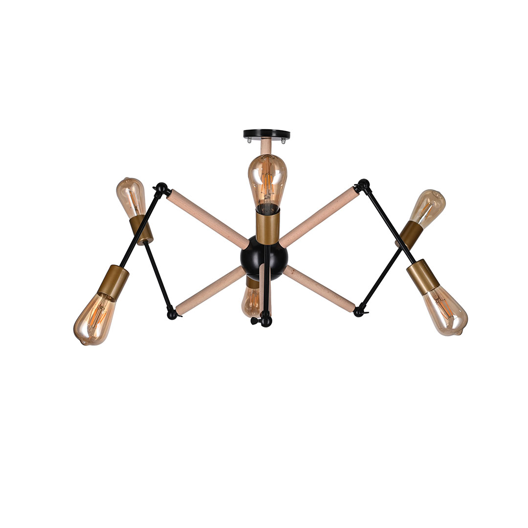 مصباح سقف بدراعات متحركة شكل العنكبوت مودرن معدن - متعدد الألوان - RL-DC-B-010