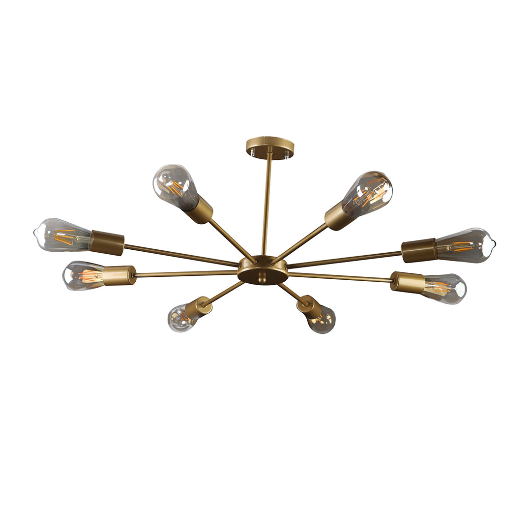 نجفة فروع ثمانية - ذهبي