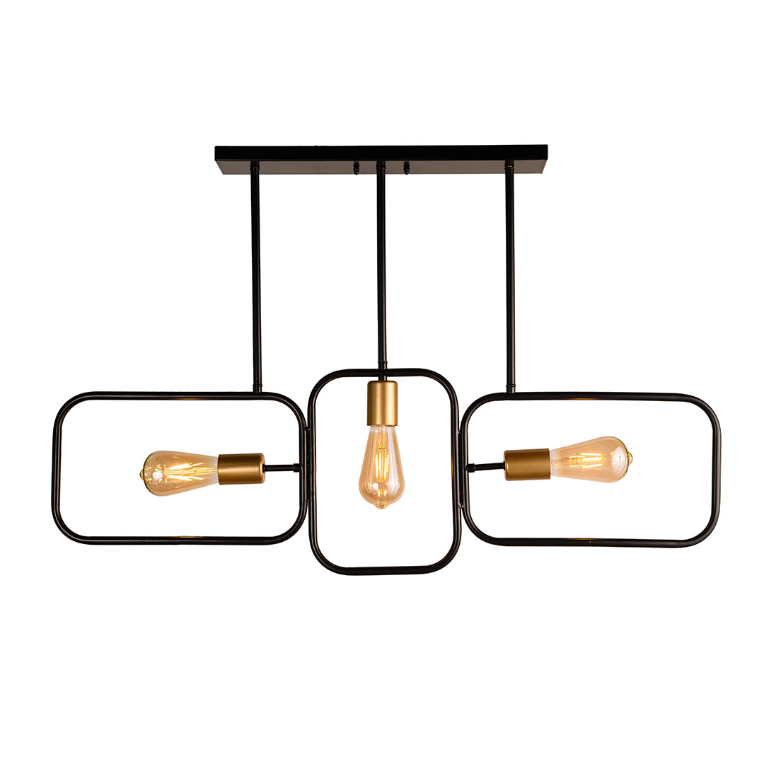 مصباح سقف مودرن معدن - اسود/دهبى - RL-DC-C-008