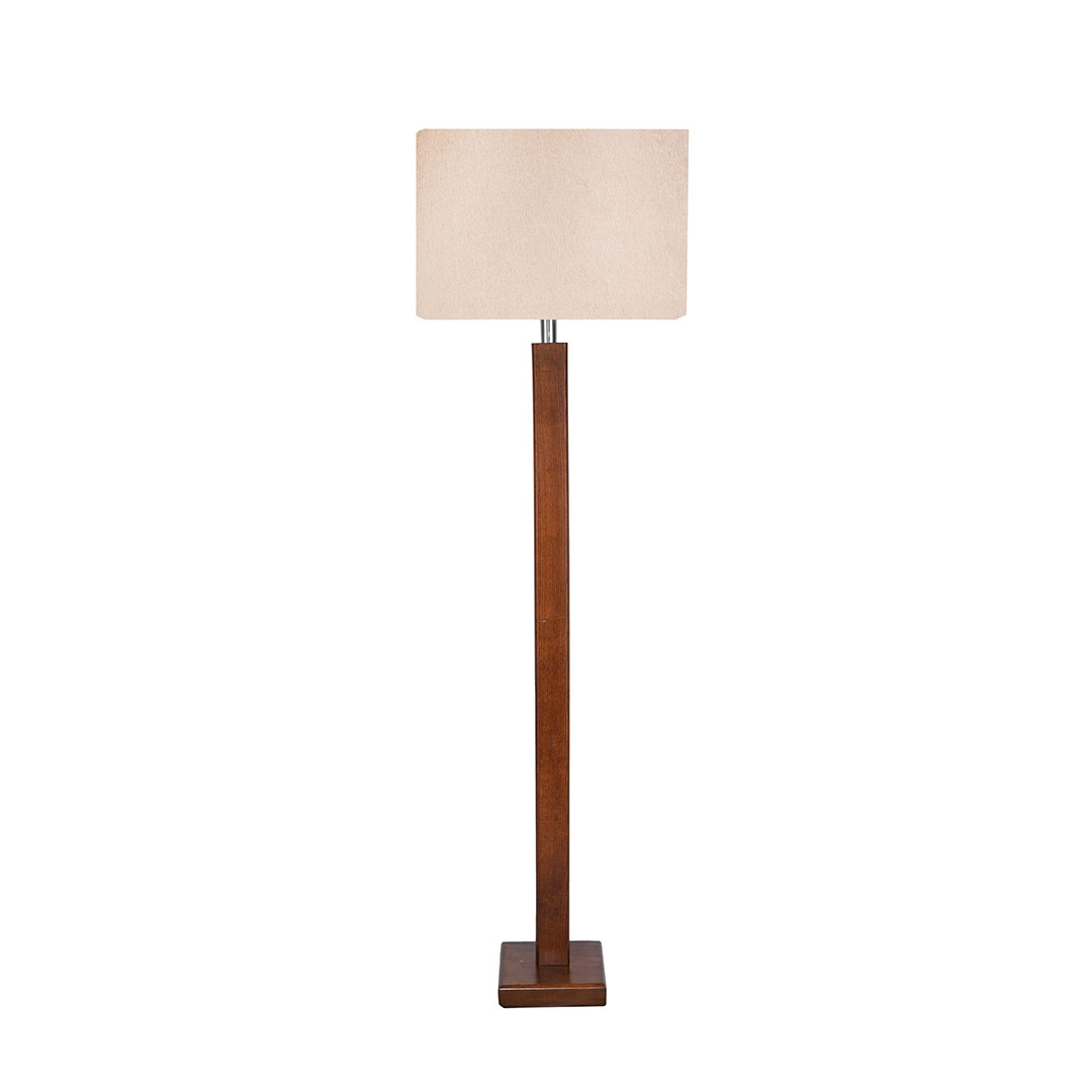 مصباح ارض مودرن خشب غامق - بيج - RL-FL-A-019