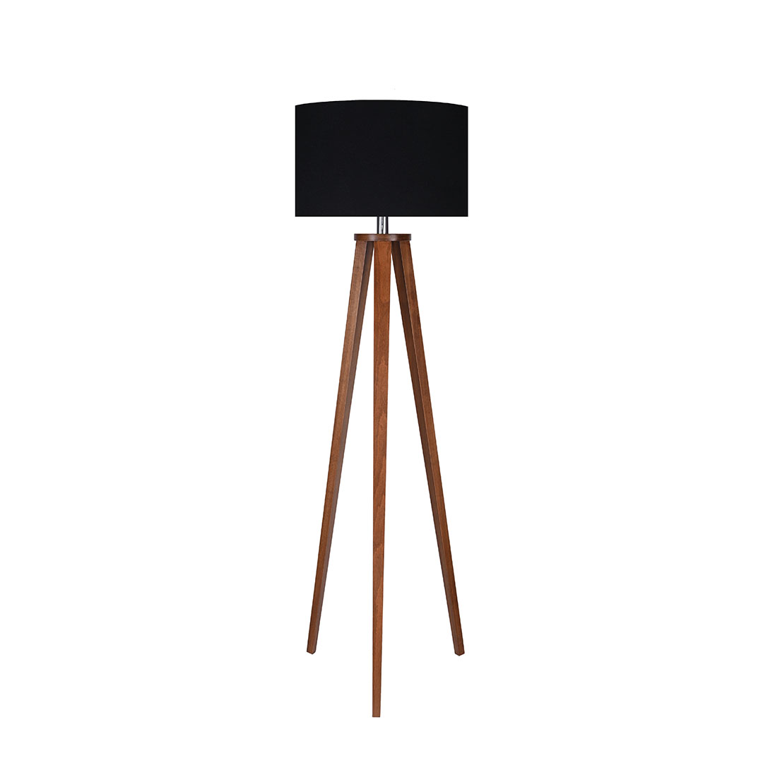 مصباح ارض مودرن خشب غامق - أسود - RL-FL-A-022