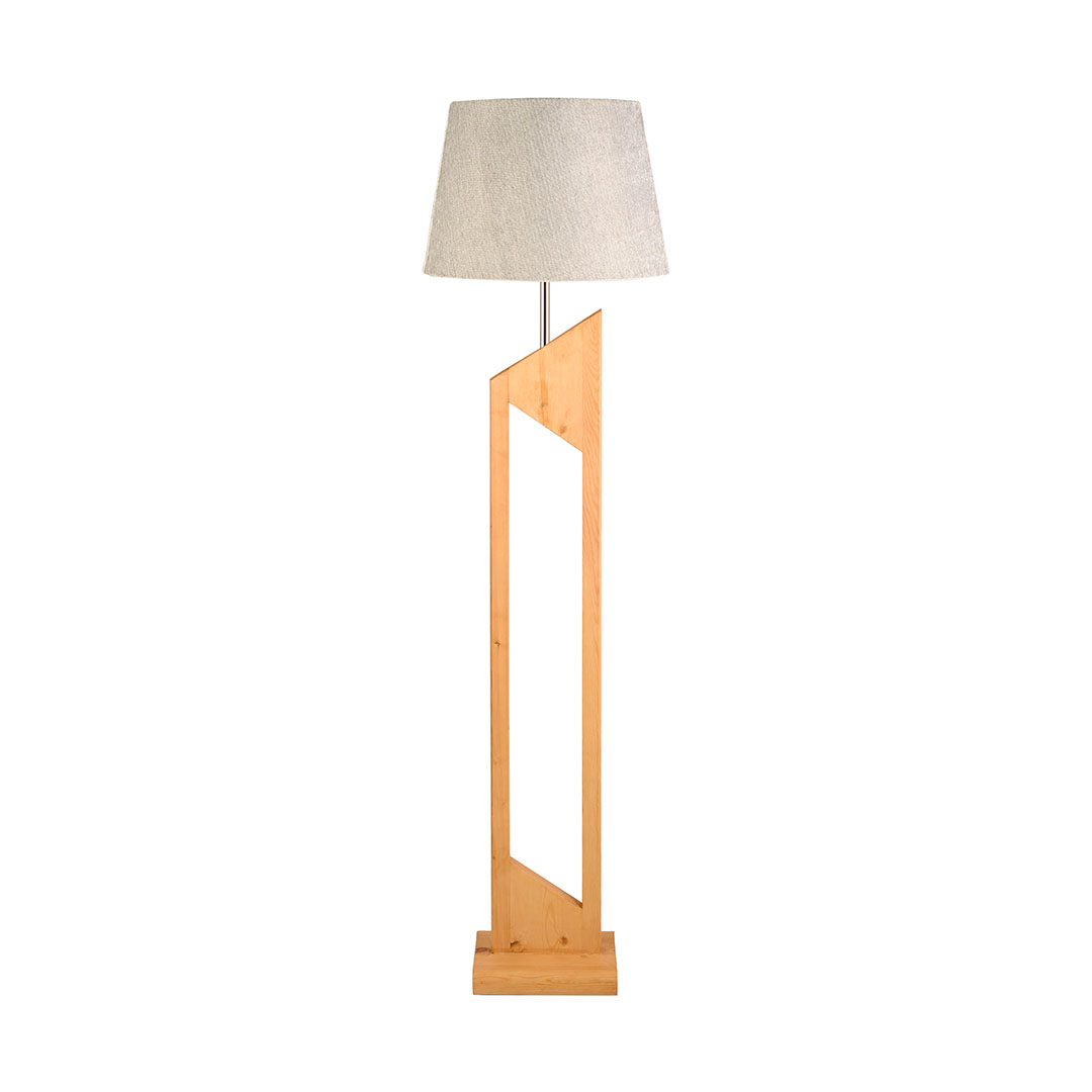مصباح ارضي مودرن خشب - خشبى/رمادى - RL-FL-A-076