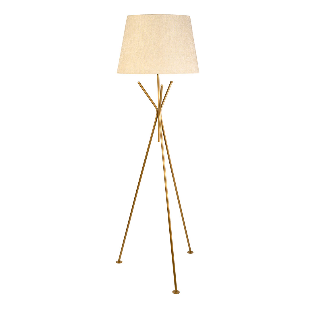 مصباح ارضي مودرن معدن - دهبى/بيج - RL-FL-M-033