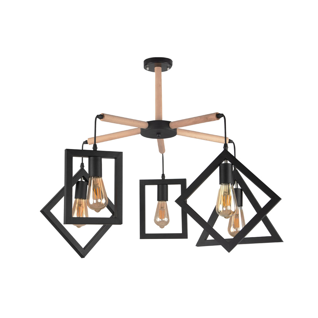 مصباح سقف مودرن معدن - أسود - RL-GS-001