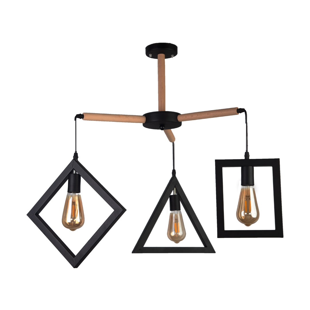 مصباح سقف مودرن معدن - أسود - RL-GS-002