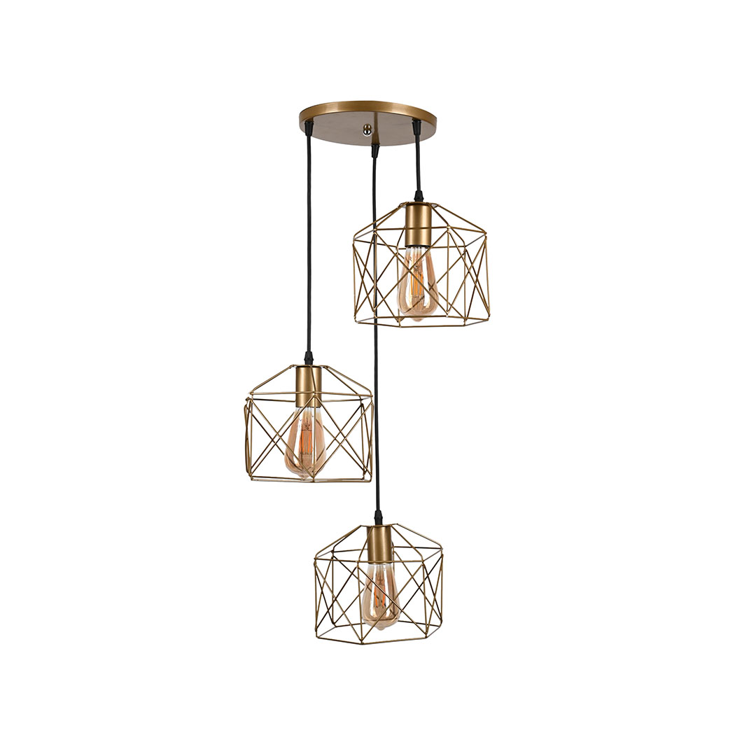 مصباح سقف مودرن معدن - ذهبي - RL-KR-025