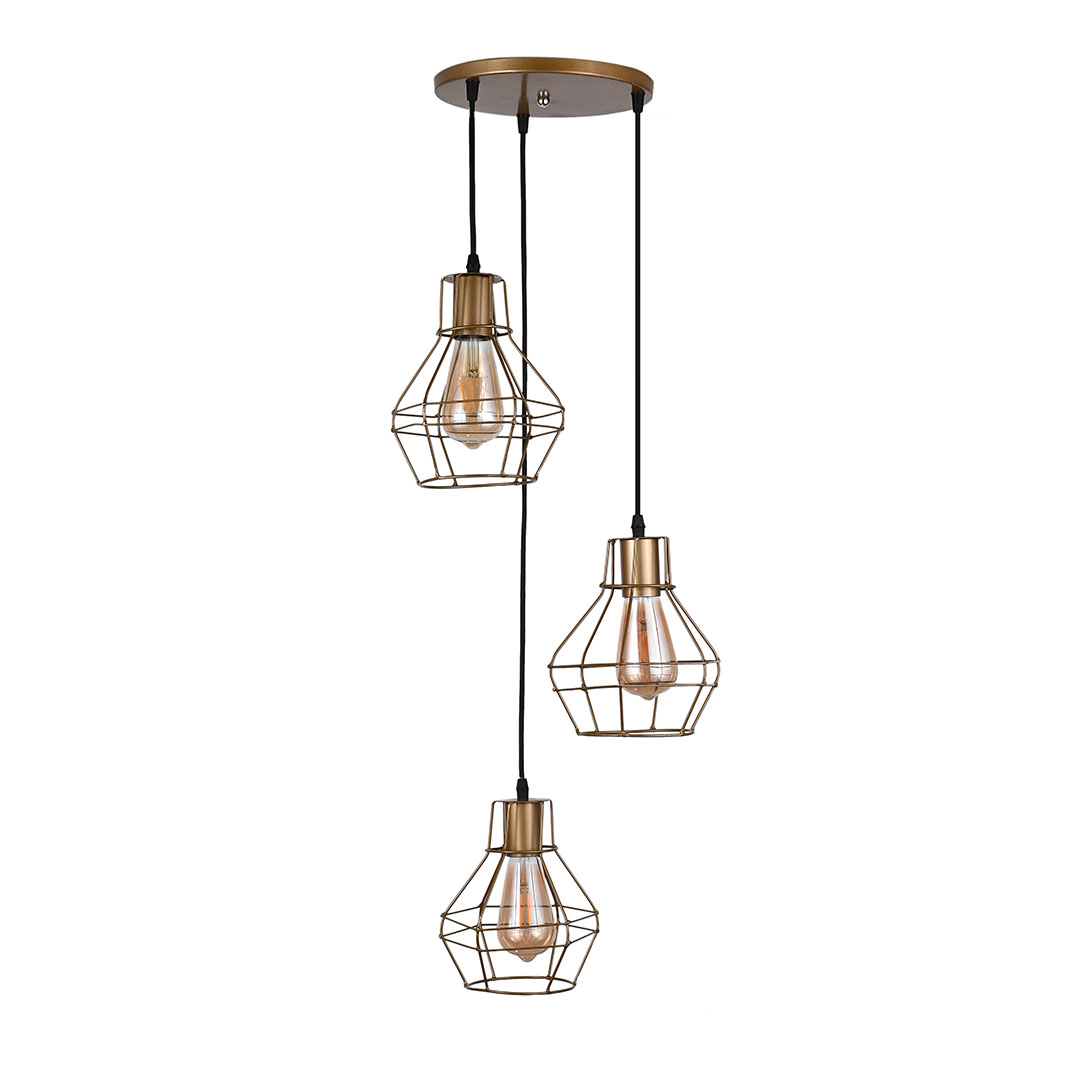 مصباح سقف مودرن معدن - ذهبي - RL-KR-028