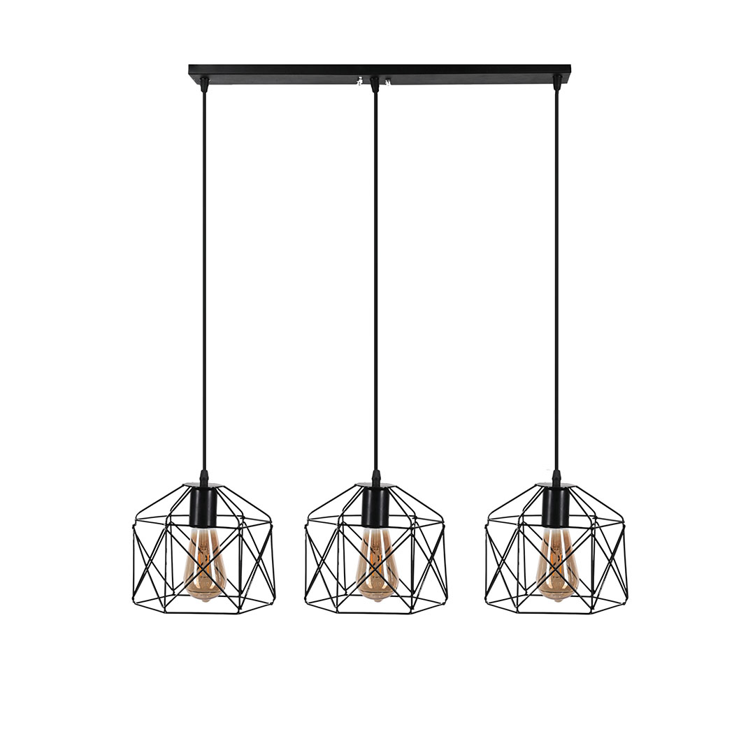 مصباح سقف مودرن معدن - أسود - RL-KR-031