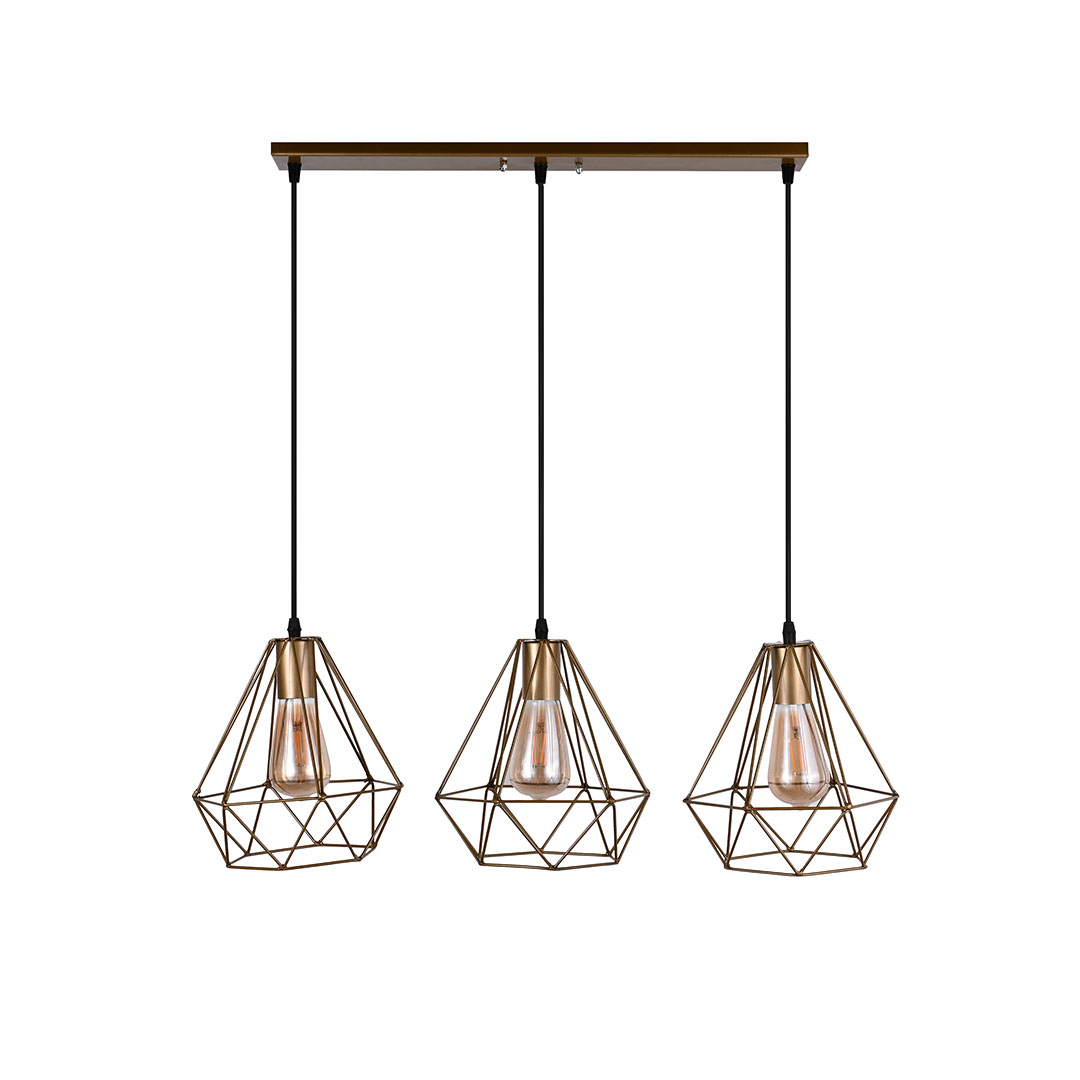 مصباح سقف مودرن معدن - ذهبي - RL-KR-036