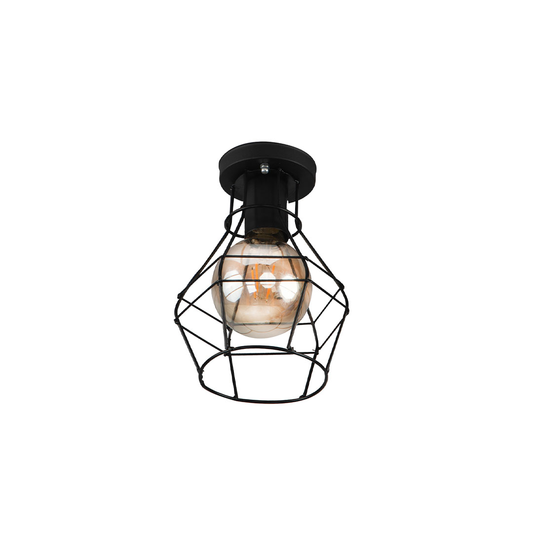 مصباح للسقف مودرن بدون سلك - أسود