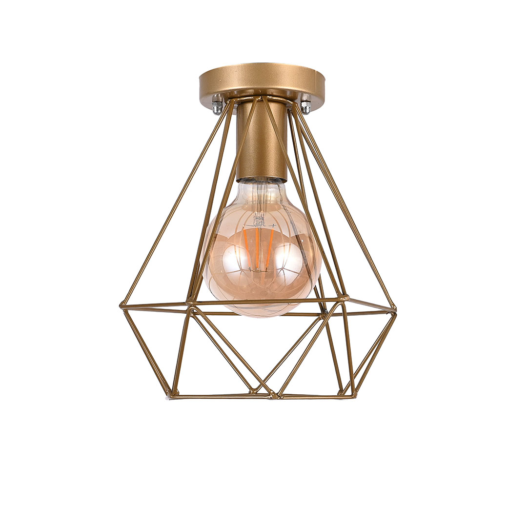 مصباح للسقف مودرن بدون سلك - ذهبي