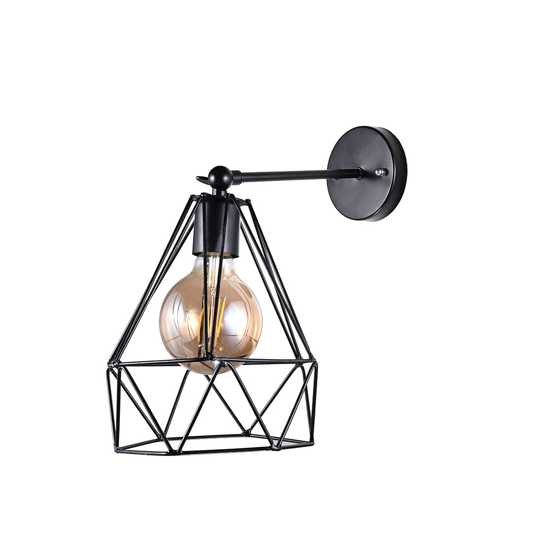 مصباح حائط مودرن معدن - أسود - RL-KR-049