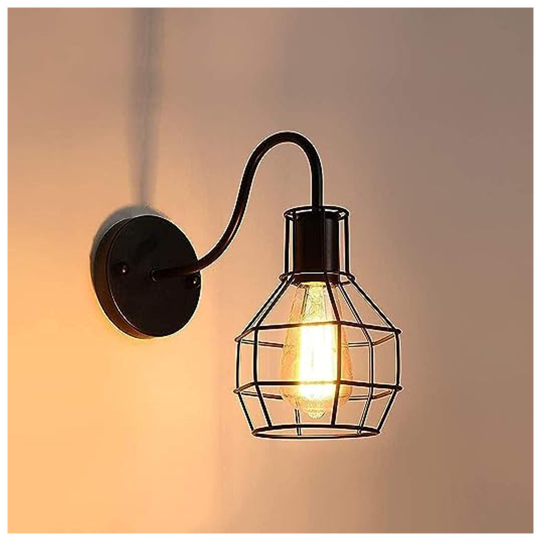 مصباح حائط مودرن معدن - اسود - RL-KR-055